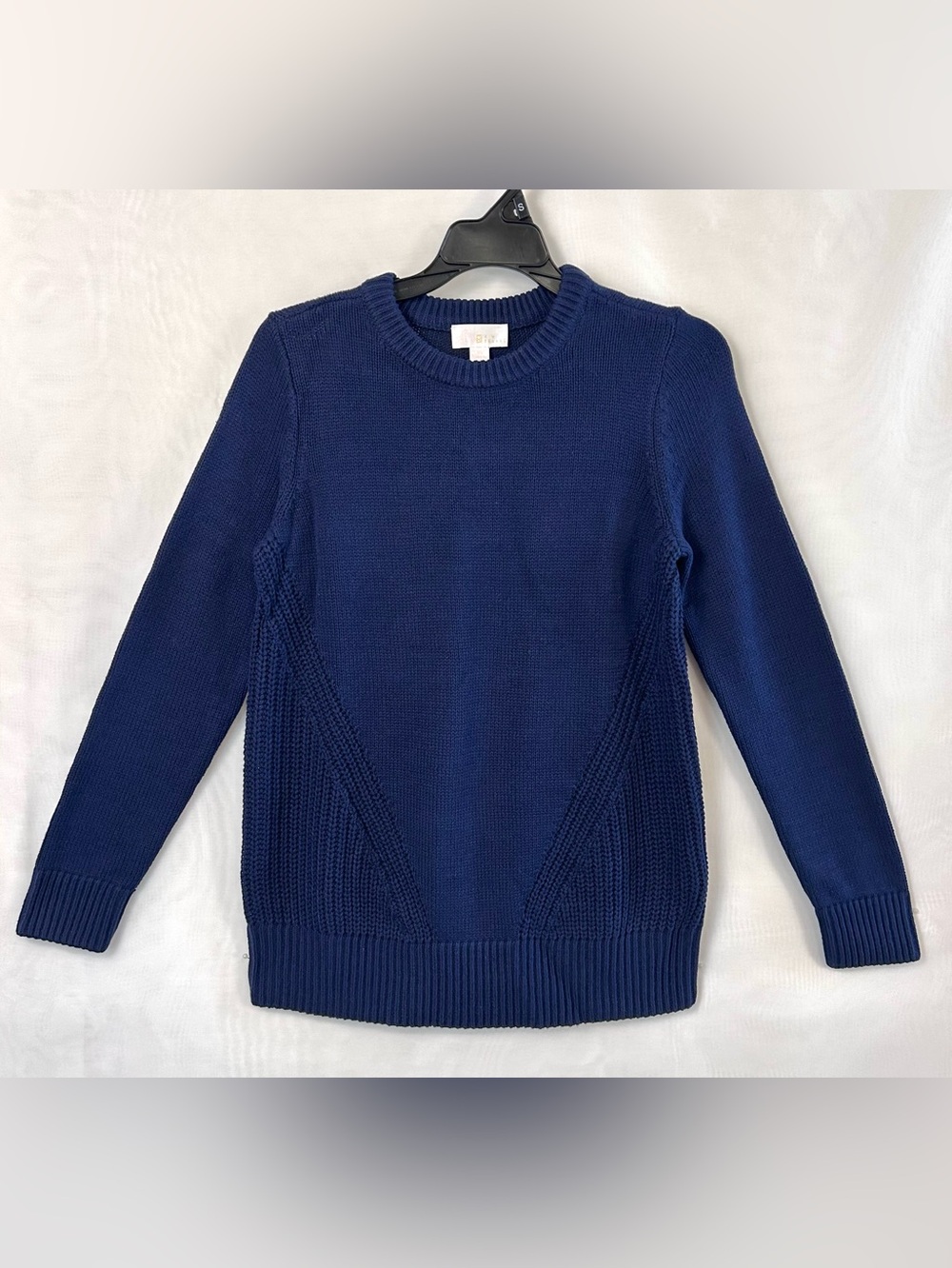 New Belle by Lim Gravel Diagonal Shaker Side Navy Blue Sweater / Size XS